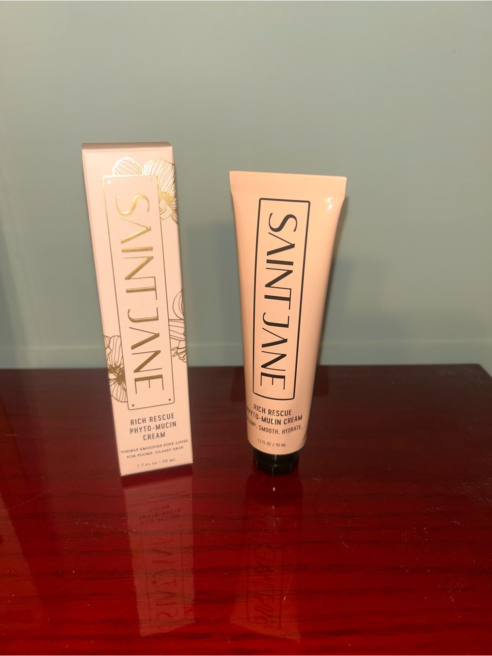 Saint Jane Rich Rescue Phyto-Mucin Cream - Blush Pink Tube